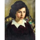 20th Century English School - Oil painting - Portrait of Dorothy Florence Butler (nee Ingram),