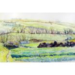 ***Mary Martin (born 1951) - Watercolour - "Spring in Cornwall", 7.5ins x 11.25ins, signed, in