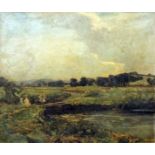 Harry Watson (1871-1936) - Large oil painting - River landscape, thought to be on the Isle of