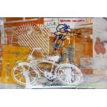 ***Robert Rauschenberg (1925-2008) - Screen print - "Bicycle", 26.26ins x 39ins, advertising The