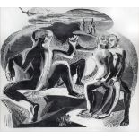 ***Gertrude Hermes (1901-1983) - Limited edition woodcut - "More People" 18ins x 19.5ins, No.11 of