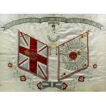 A Regimental silk banner - "The Seaforth Highlands - Ross-shire Buffs, The Duke of Albany's",