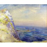 ***William Thomas Wood (1877-1958) - Watercolour - "Shakespeare's Cliff, Dover", 14.5ins x 17.75ins,
