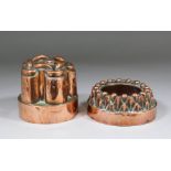 Private Collection of Jelly Moulds Two Victorian copper jelly moulds by Benham & Froud, the first of