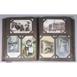 Five early 20th Century postcard albums containing cards of places of interest, historic, birthday