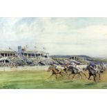 ARR Lionel Edwards (1878-1966) - Pair of watercolours - "Redcar Races", each 13ins x 19.25ins,