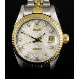 A lady's 1987 bi-metal Rolex Oyster Perpetual Day/Datejust wristwatch, Model No. 69173, Serial No.