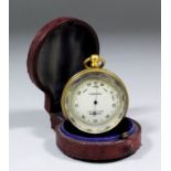 A late 19th/early 20th Century cased compensated pocket aneroid barometer by J. Halden & Co Ltd of