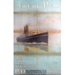 R.G.W. Bush - Lithograph - "P & O" poster - "To the Far East by P & O", printed by Andrew Reid & Co,