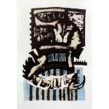 ***Alistair Grant (1925-1977) - Limited edition coloured print - "Knight", 25ins x 17ins, No. 2 of