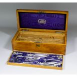 A set of late 19th/early 20th Century drawing instruments retailed J. Holden & Co Ltd, London and