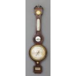 A 19th Century mahogany cased wheel barometer and thermometer by Maspoli Monti & Co, Sandwich,