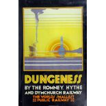 N.C.R. - Railway Poster - "Dungeness by the Romney, Hythe and Dymchurch Railway.  The World's