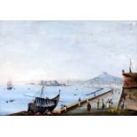 Attributed to Camillo de Vito (18th/19th Century) - Pair of gouache drawings - Views of Naples
