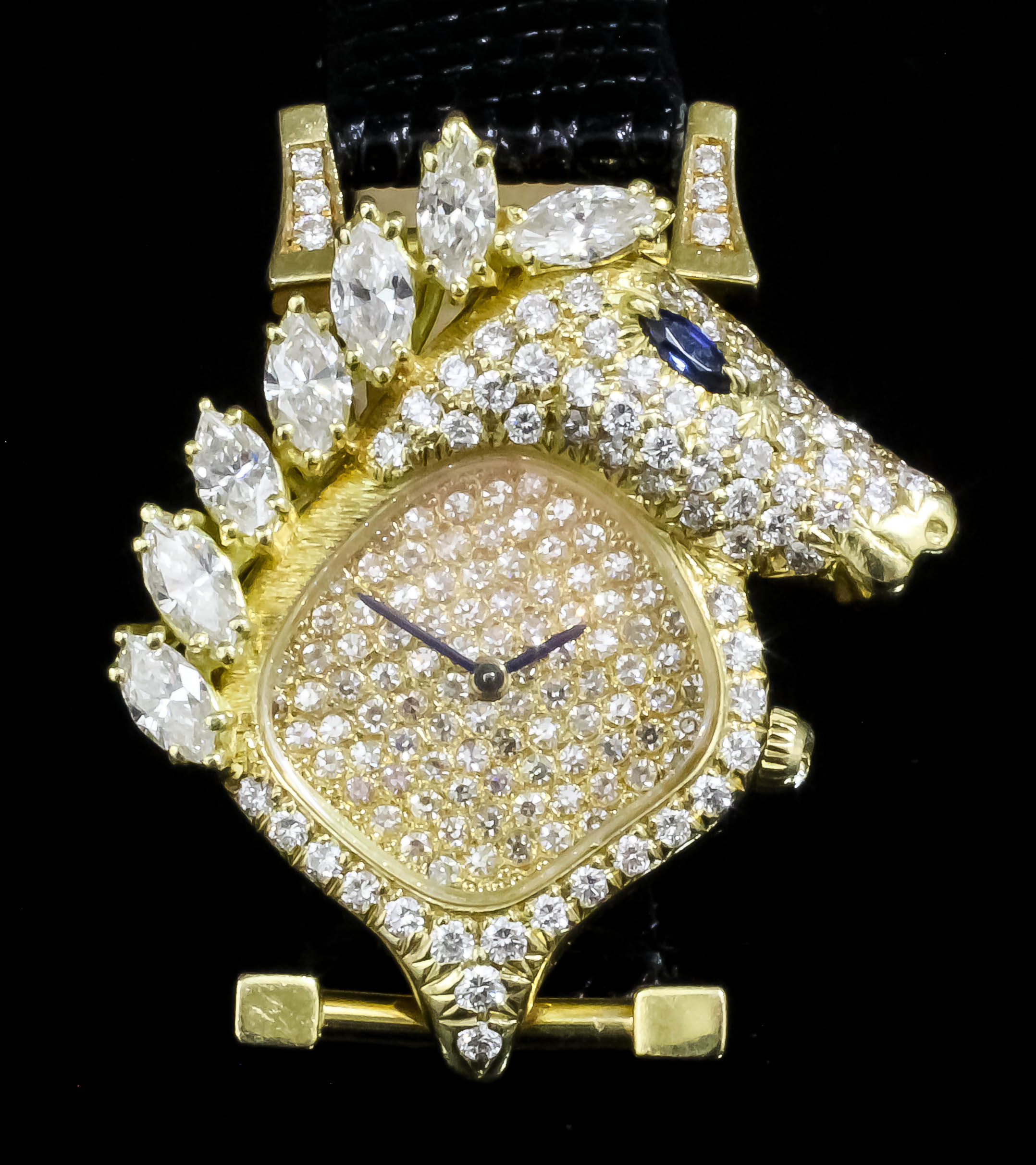 A modern lady's 18ct gold diamond set wristwatch by Fred of Paris, contained in a circular