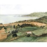 George A. Burge (20th Century - working 1930's-1940's New Zealand) - Watercolour - Landscape on