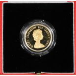 An Elizabeth II 1980 gold proof Hong Kong 1000 Dollar "Lunar Year" coin - The Year of the Monkey (