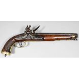 A late 18th Century East India Company flintlock "Lancer" style pistol, fitted with an unusual 10.