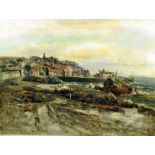 John Hamilton Glass (1820-1885) - Oil painting - "Pittenweem from the shore", canvas 20ins x