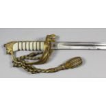 A late 19th / early 20th century 1827 pattern Naval Officer's sword retailed by Gieves, The property