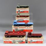 Five Dinky Supertoys commercial diecast model vehicles - Foden diesel eight wheel wagon (No. 501),