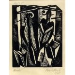 *** Paul Nash (1889-1946) - Woodcut - "Birds", No. 10 of 25, 3.5ins x 2ins, signed, numbered, titled