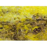 *** Jon Norton (1956-2009) - Oil painting - Abstract in yellow, canvas 12ins x 16ins (unsigned),