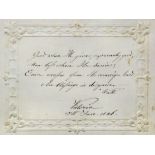 Queen Victoria - Handwritten quotation, written by Queen Victoria and dated 17th June 1846, and
