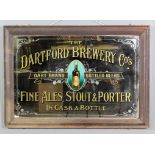 An early 20th Century pub advertising mirror - "The Dartford Brewery Co's Fine Ale, Stout and Porter