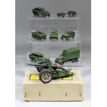 An Astra diecast model - Anti Tank Gun with instruction leaflet (boxed), six Dinky diecast model