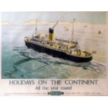 Walter Thomas (1894-1971) - Coloured lithograph - British Rail Poster - "Holidays on the Continent