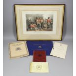 A small collection of Buffs memorabilia, including - Souvenir album commemorating a tour of duty