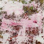 *** Jon Norton (1956-2009) - Oil painting - Abstract in pink, canvas 12ins x 12ins (unsigned), in