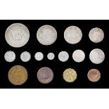 A George VI 1937 fifteen coin specimen set - Crown to Farthing (including Maundy Coins), all in