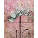 AAR Graham Sutherland (1903-1980) - Ink and chalk with pink wash - "Thorn head on pink ground", 9ins