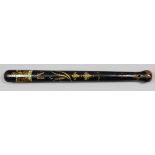 A William IV turned wood truncheon painted with a royal crown and "IV" above "W.R.", with "Bow