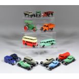 Six Dinky diecast model saloon cars, various models and nine other Dinky diecast models, various