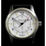 A modern gentleman's stainless steel Bremont chronometer wristwatch, Model No. 0738884, the white