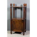 A Victorian mahogany rectangular two tier whatnot in the "Gillows" manner with twin reeded edges, on