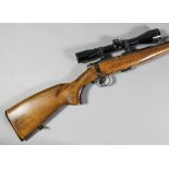 A .22 calibre Model 452 bolt action rifle by C.Z., Serial No. A162626, the 23ins blued steel