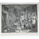 After William Hogarth (1697-1764) - Eight engravings - "The Rake's Progress", each 12.675ins x 15.