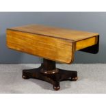 A Victorian mahogany Pembroke supper table with moulded edge to top, fitted one frieze drawer, on