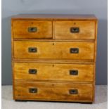 A Victorian Scottish mahogany chest of drawers with square edge to top, fitted one frieze drawer