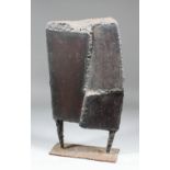 Aidron Duckworth (1920-2001) - Abstract steel welded plate sculpture on tapered supports and plain