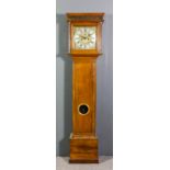 An 18th Century oak longcase clock by John Brice of Sandwich, the 12ins square brass dial with