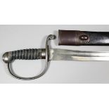 A good Victorian Constabulary sword, the 24ins fullered unsigned blade with steel guard and