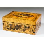 A 19th Century Tunbridge ware rectangular box by T. Barton - "Late Nye, of Mount Ephraim" and "