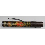 A George III plain wood truncheon or tipstaff painted with date "1793" over a crown with "GR3"