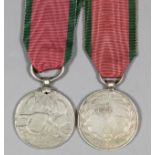 Two Turkish Crimea medals (1855), one British issue to "B.W. Walsh, 88th Regiment (Connaught