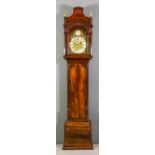 An early George III mahogany longcase clock by Robert Higgs of London, the 12ins arched brass dial